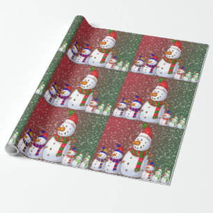 De Snowman-familie - Cadeaupapier