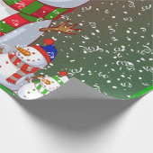 De Snowman-familie - Cadeaupapier (Hoek)