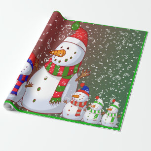 De Snowman-familie - Cadeaupapier