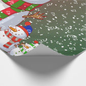 De Snowman-familie - Cadeaupapier (Hoek)