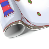 De Snowman-familie - Cadeaupapier (Rol Hoek)