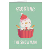De Snowman Funny kerstgroet is een klap die de sno (Voorkant)