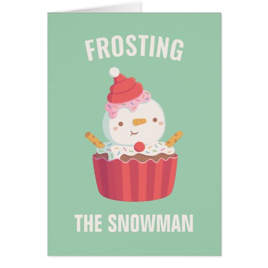 De Snowman Funny kerstgroet is een klap die de sno (Voorkant)