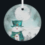 De Snowman Glas Ornament<br><div class="desc">Een mooie manier om de boom te versieren met dit schattige sneeuwdesign.</div>