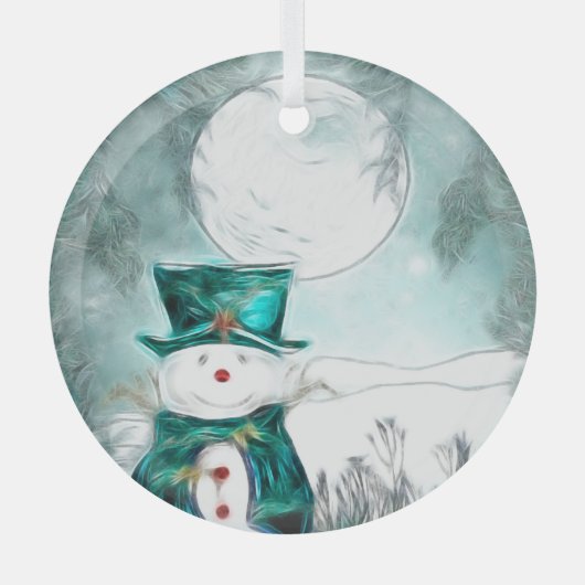 De Snowman Glas Ornament (Voorkant)