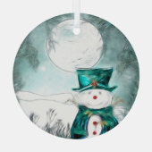 De Snowman Glas Ornament (Achterkant)