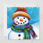 De Snowman Kaart<br><div class="desc">Deze mooie kerstkaarten komen in allerlei waterverf design, dus je bent er zeker van dat je de perfecte vindt voor je vrienden en familie. Ze zijn ook gedrukt op papier van hoge kwaliteit, zodat ze er geweldig uitzien als ze op het mantel hangen of in een kassa worden gestopt. Een...</div>