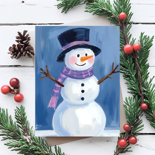De Snowman Kerstmis voorkeuren Feestdagenkaart