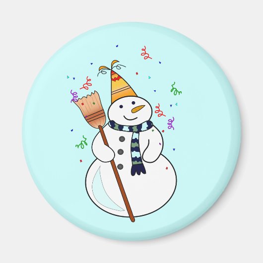 De Snowman magneet vieren (Voorkant)