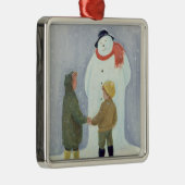 De Snowman Metalen Ornament (Rechts)
