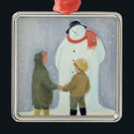 De Snowman Metalen Ornament<br><div class="desc">The Snowman Loxton Margaret / RONA Gallery London UK / Bridgeman Afbeeldingen Rural Scenes Weather</div>