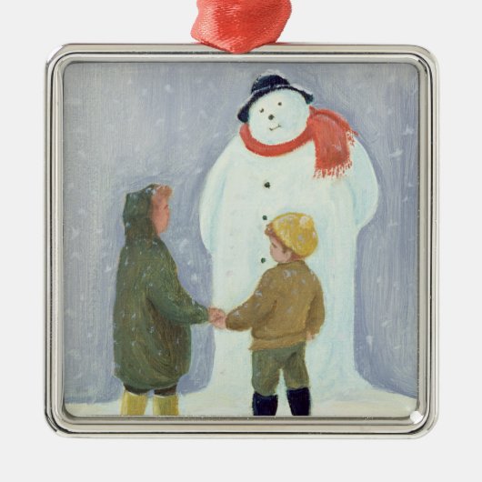 De Snowman Metalen Ornament (Voorkant)