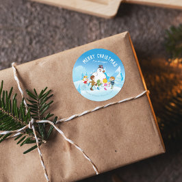 De Snowman™| Persoonlijke Kerstmis kopen Ronde Sticker