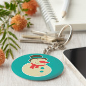 De Snowman-sleutelhanger bevroezen Sleutelhanger (Zijkant)