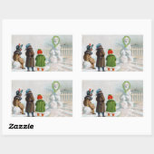 De Snowman-Stickers Rechthoekige Sticker (Vel)