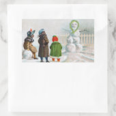 De Snowman-Stickers Rechthoekige Sticker (Tas)