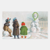 De Snowman-Stickers Rechthoekige Sticker (Voorkant)