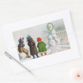 De Snowman-Stickers Rechthoekige Sticker (Envelop)