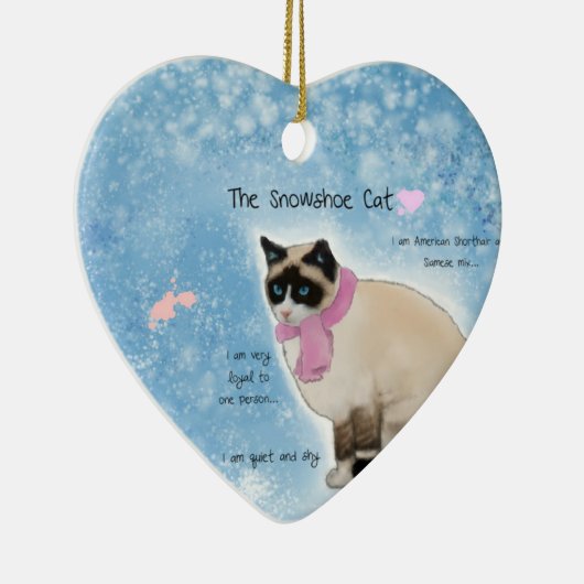 De Snowshoe Cat Ornament (Rechts)