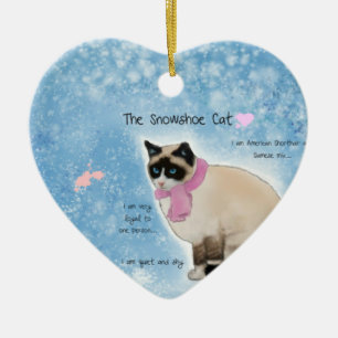 De Snowshoe Cat Ornament