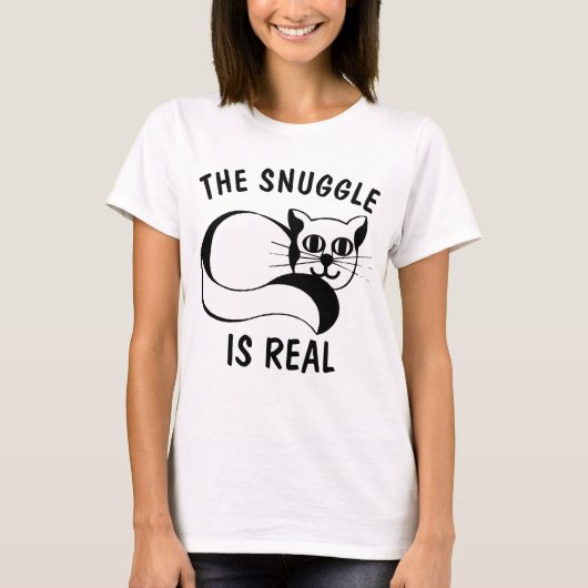 DE SNUGGLE IS ECHT, CAT t-shirts & Sweatshirts (Voorkant)