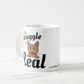De 'Snuggle' is een echte Cute Cat Lover's koffie  Koffiemok (Voorkant links)