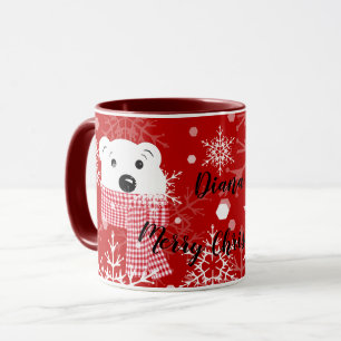 De snuit van een ijsbeer, Kerstmis  Mok