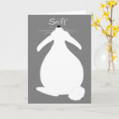 De snuivende Kaart van de Verjaardag van Hazen (Gele Bloem)