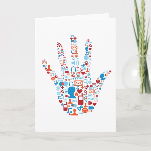 De sociale Hand van het Netwerk Kaart (Voorkant)