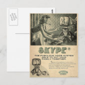 De sociale Media van Skype van de terugkeer door M Briefkaart (Voorkant / Achterkant)