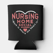 De sociale thuiswerkers in het land waar het hart blikjeskoeler (Achterkant)