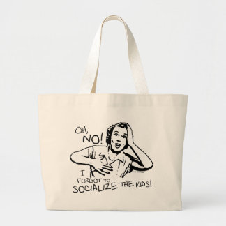 De socialisatie vergeten grote tote bag