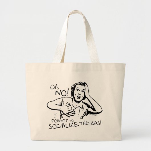 De socialisatie vergeten grote tote bag (Voorkant)