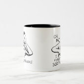 De socialisatie vergeten tweekleurige koffiemok (Center)