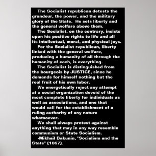 De socialist...Bakunin citeert poster