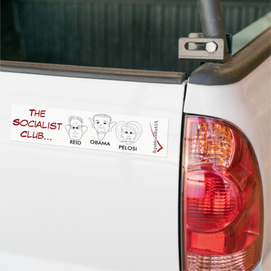 DE SOCIALISTISCHE CLUB BUMPERSTICKER (Op Truck)