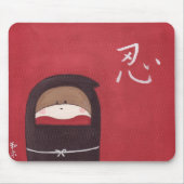 De Sock Monkey Ninja Mousepad Muismat (Voorkant)