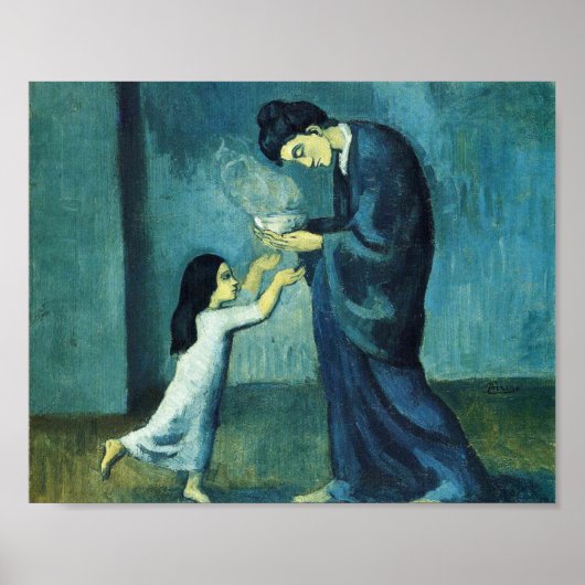 De soep (La Soupe) van Pablo Picasso Poster (Voorkant)