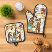 De Soep 🥣 Slurper Ovenwant & Pannenlap Set (Top down)