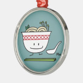 De soeplepeleetstokjes van Vietnam van de Kom van Metalen Ornament (Links)