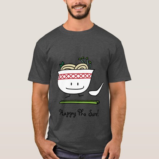 De soeplepeleetstokjes van Vietnam van de Kom van T-shirt (Voorkant)