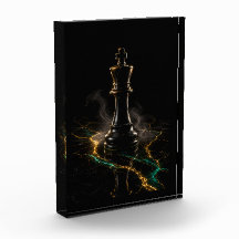 De Soevereine Donkere Luxe Schaak Koning Acrylic F