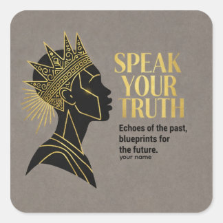 De Soevereine Stem: Echos & Blauwdrukken Vierkante Sticker