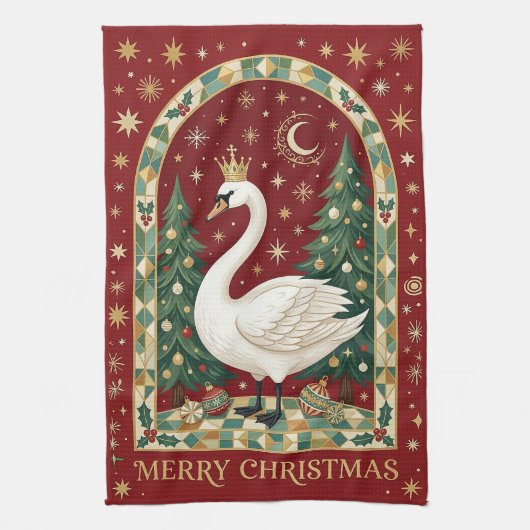 De Soevereine Zwaan's Noel Theedoek (Verticaal)