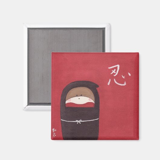 De sokaap Ninja magneet (Voorkant / Achterkant)