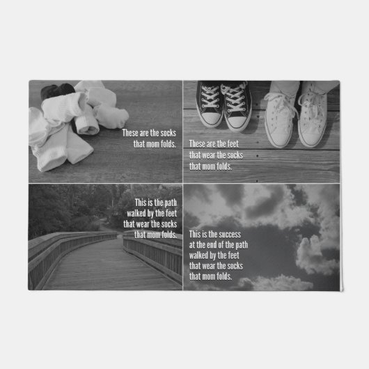 De sokjes die mama vouwt - Waskamer Deurmat (Voorkant)
