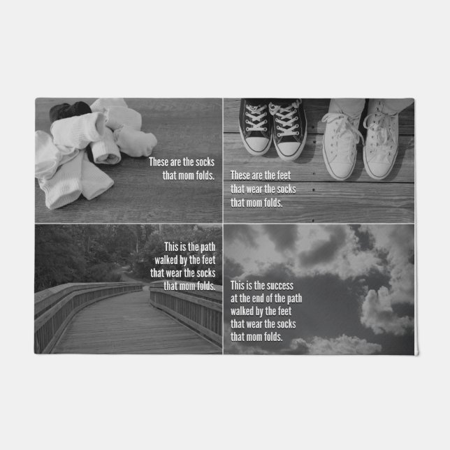 De sokjes die mama vouwt - Waskamer Deurmat (Voorkant)