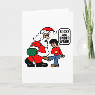 DE SOKKEN EN HET ONDERGOED VAN KERSTMIS FEESTDAGEN KAART