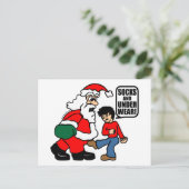 DE SOKKEN EN HET ONDERGOED VAN KERSTMIS FEESTDAGENKAART (Staand voorkant)