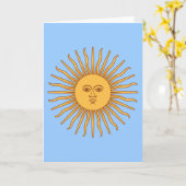 De Sol DE Mayo van Argentinië Kaart (Gele Bloem)